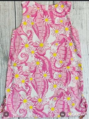 Pink Seahorse & Daisy Sundress